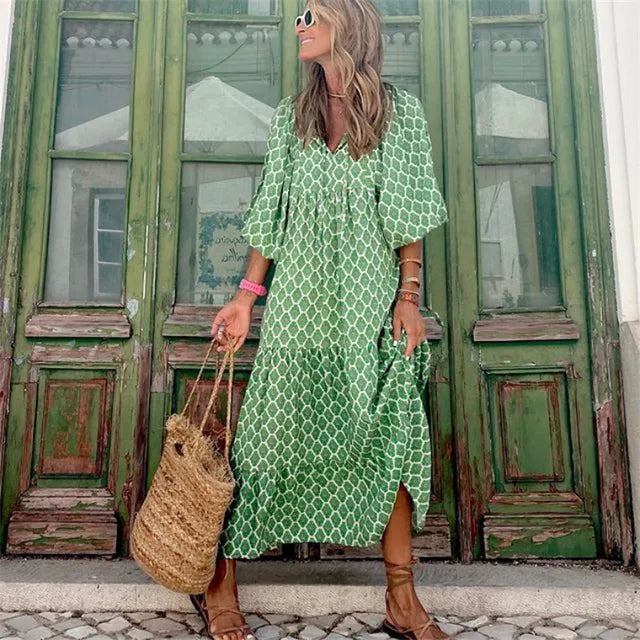 Zandra™ - Boho Klänning Elegant Och Strömlinjeformad