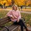 Sofira™ - Tidlös Stickad Tröja med Mjuk Look