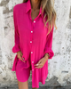 Magdalena™ - Avslappnad Chic Skjorta & Shorts Set