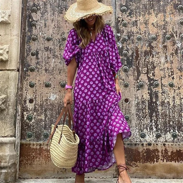 Zandra™ - Boho Klänning Elegant Och Strömlinjeformad