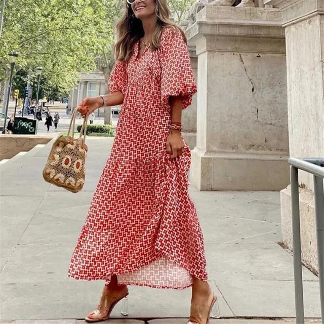Zandra™ - Boho Klänning Elegant Och Strömlinjeformad