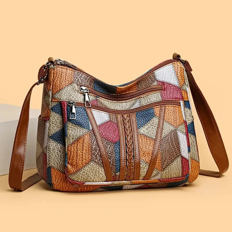 Samira™ - Elegant Handväska med Geometrisk Design