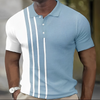 Baltasar™ - Herrpikétröja med Stilrena Ränder – Slim Fit