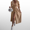 Camille™ - Elegant Vintage Jeansklänning med Knappar