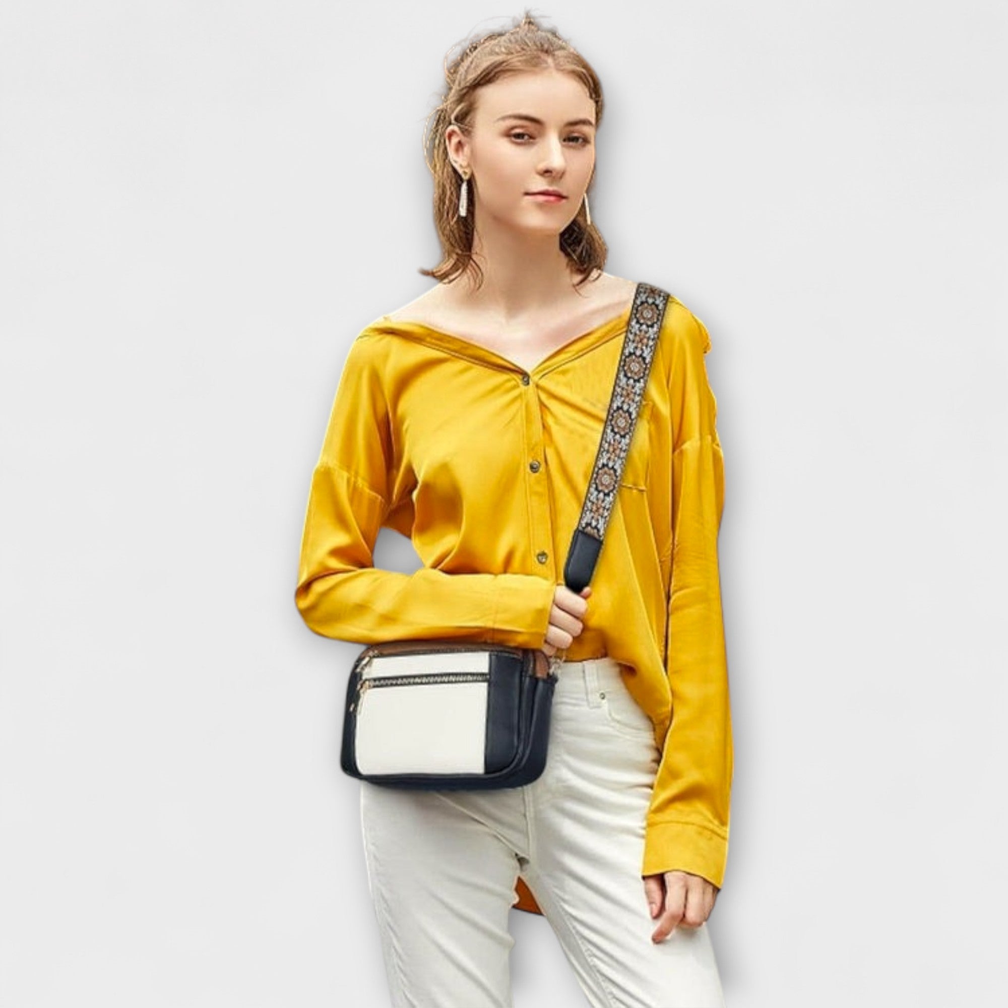 Lureva™ - Elegant Axelväska med Flera Fack