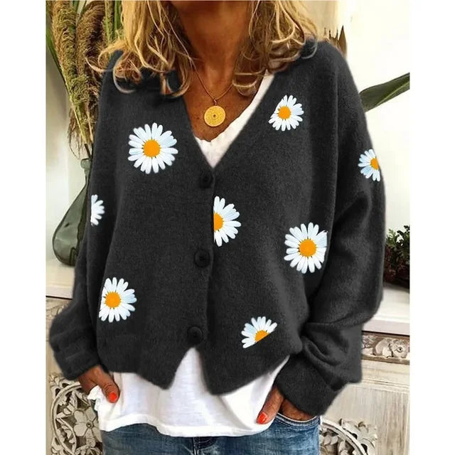 Fiorine™ - Broderad Stilren Kofta med Prästkragar