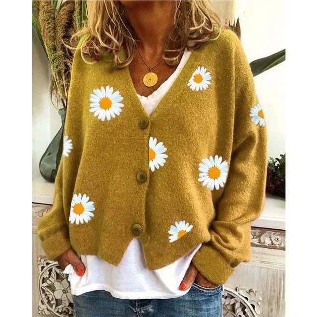 Fiorine™ - Broderad Stilren Kofta med Prästkragar
