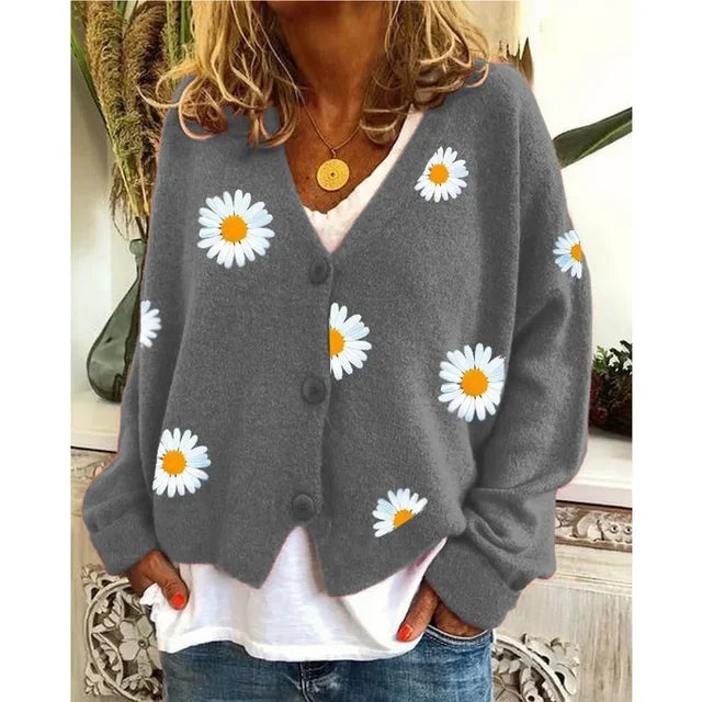 Fiorine™ - Broderad Stilren Kofta med Prästkragar
