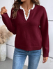 Elacora™ - Elegant Blus med Spetsdetaljer